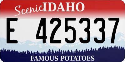 ID license plate E425337