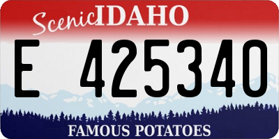 ID license plate E425340