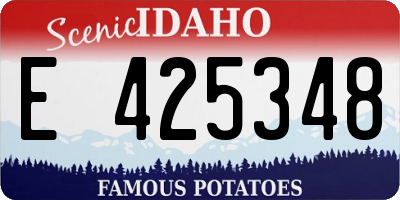 ID license plate E425348