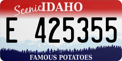 ID license plate E425355