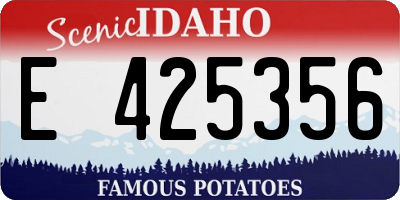 ID license plate E425356