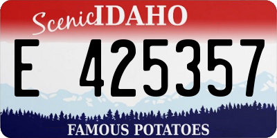 ID license plate E425357