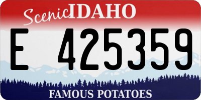 ID license plate E425359