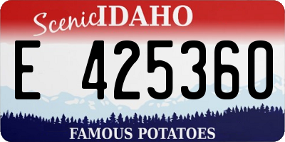 ID license plate E425360