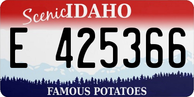 ID license plate E425366