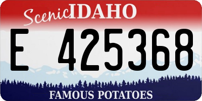 ID license plate E425368