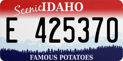 ID license plate E425370