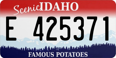 ID license plate E425371