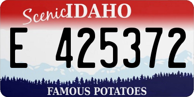 ID license plate E425372