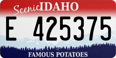 ID license plate E425375