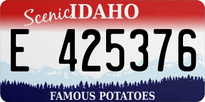 ID license plate E425376
