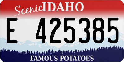 ID license plate E425385