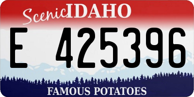 ID license plate E425396