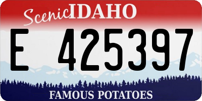 ID license plate E425397
