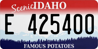 ID license plate E425400