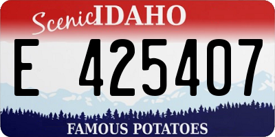 ID license plate E425407