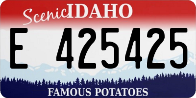 ID license plate E425425