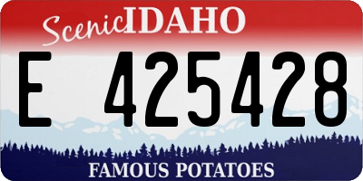 ID license plate E425428