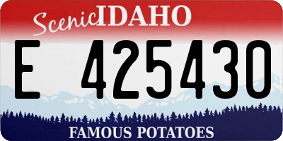ID license plate E425430