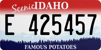 ID license plate E425457