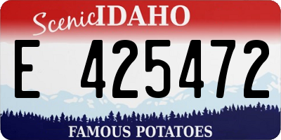 ID license plate E425472