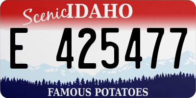 ID license plate E425477