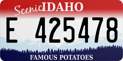 ID license plate E425478