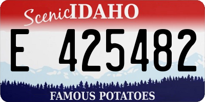 ID license plate E425482