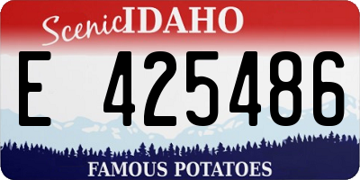 ID license plate E425486