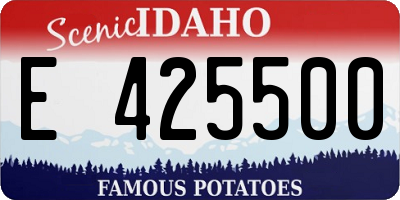 ID license plate E425500