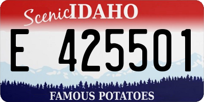 ID license plate E425501