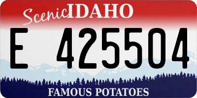 ID license plate E425504