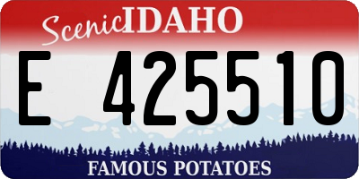 ID license plate E425510