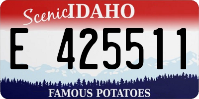 ID license plate E425511