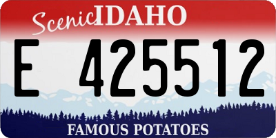 ID license plate E425512
