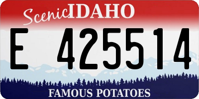 ID license plate E425514