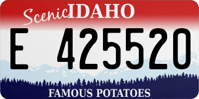 ID license plate E425520