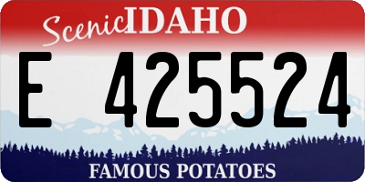 ID license plate E425524