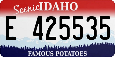 ID license plate E425535