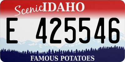 ID license plate E425546
