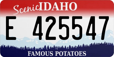 ID license plate E425547