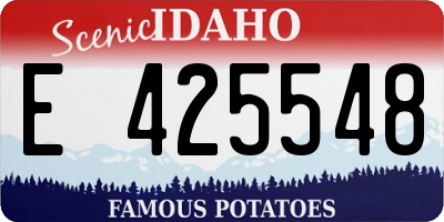 ID license plate E425548