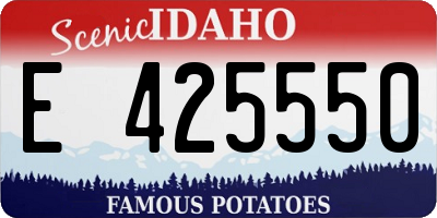 ID license plate E425550