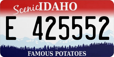 ID license plate E425552