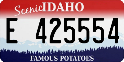 ID license plate E425554
