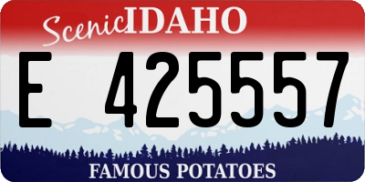 ID license plate E425557