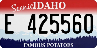 ID license plate E425560