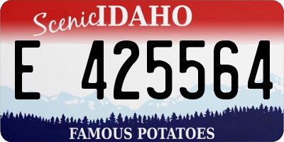 ID license plate E425564
