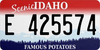 ID license plate E425574