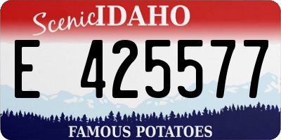 ID license plate E425577